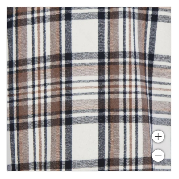 Plaid Shacket Shirt Jacket Snap Down Pockets Oversized Wool Blend NEW - Picture 4 of 9